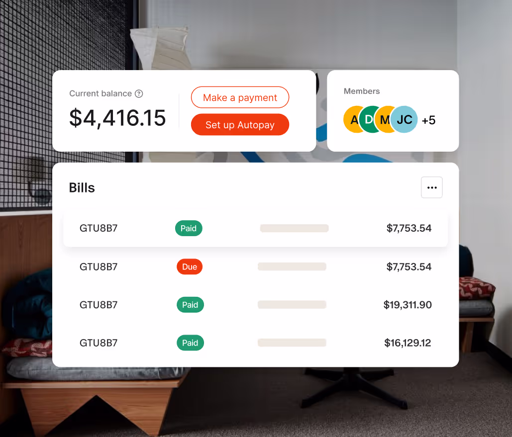 Simple billing - dashboard screenshot